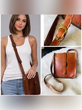 PATRICIA NASH Brown Leather
Crossbody Bag Heritage Venezia Style
